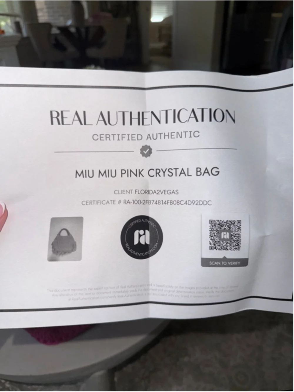 Miu Miu nappa crystal